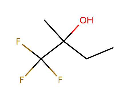 Molecular Structure of 507-54-0 (1,1,1-trifluoro-2-Methylbutan-2-ol)
