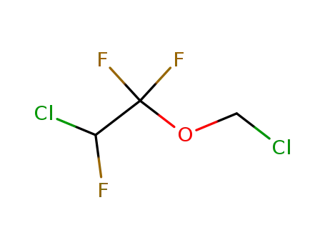 Molecular Structure of 428-92-2 (2-chloro-1-(chloromethoxy)-1,1,2-trifluoroethane)