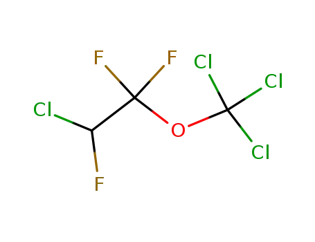Molecular Structure of 460-99-1 (2-chloro-1,1,2-trifluoro-1-(trichloromethoxy)ethane)