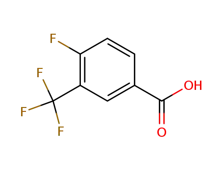 Molecular Structure of 67515-55-3 (4-Fluoro-3-(trifluoromethyl)benzoic acid)