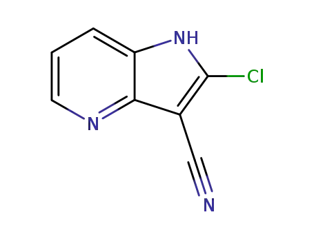Molecular Structure of 596823-70-0 (1H-Pyrrolo[3,2-b]pyridine-3-carbonitrile, 2-chloro-)