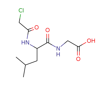 Molecular Structure of 94088-96-7 (N-[N-(chloroacetyl)-DL-leucyl]glycine)