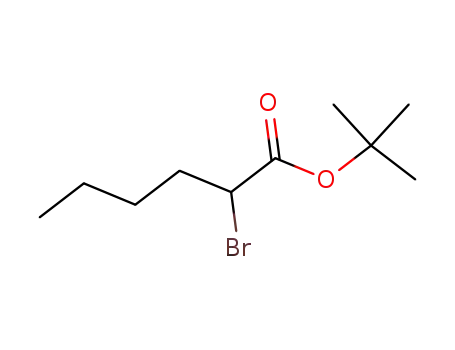 Molecular Structure of 24356-14-7 (Hexanoic acid, 2-bromo-, 1,1-dimethylethyl ester)