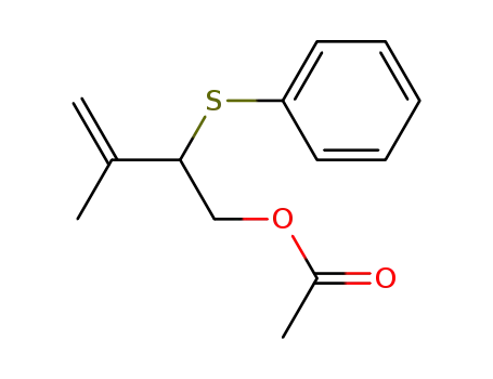 Molecular Structure of 70473-51-7 (3-Buten-1-ol, 3-methyl-2-(phenylthio)-, acetate)