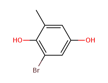 Molecular Structure of 50848-60-7 (1,4-Benzenediol, 2-bromo-6-methyl-)