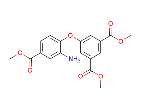 Molecular Structure of 100596-38-1 (METHYL 4-[3,5-BIS(METHOXYCARBONYL)PHENOXY]-3-AMINOBENZOATE)