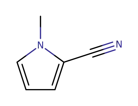 Molecular Structure of 34884-10-1 (1-Methylpyrrole-2-carbonitrile)