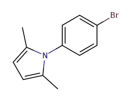 Molecular Structure of 5044-24-6 (1-(4-Bromophenyl)-2,5-dimethyl-1H-pyrrole)