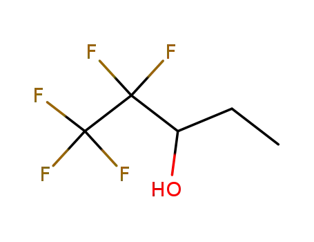Molecular Structure of 378-71-2 (1,1,1,2,2-pentafluoropentan-3-ol)