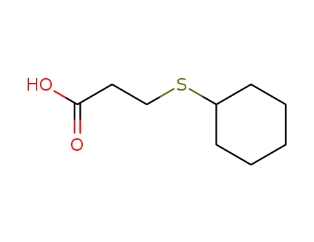 Molecular Structure of 106664-87-3 (3-(cyclohexylsulfanyl)propanoic acid)