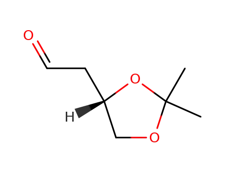 Molecular Structure of 32233-44-6 ((4S)-2,2-Dimethyl-1,3-Dioxolane-4-Acetaldehyde)