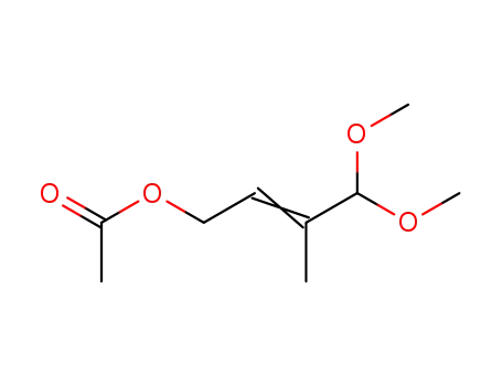 Molecular Structure of 74549-14-7 (4,4-dimethoxy-3-methyl-2-butenyl acetate)