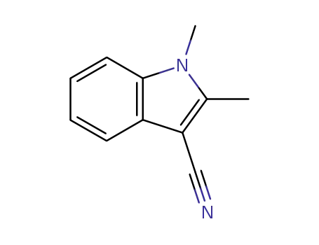 Molecular Structure of 51072-84-5 (1,2-Dimethyl-1H-indole-3-carbonitrile)