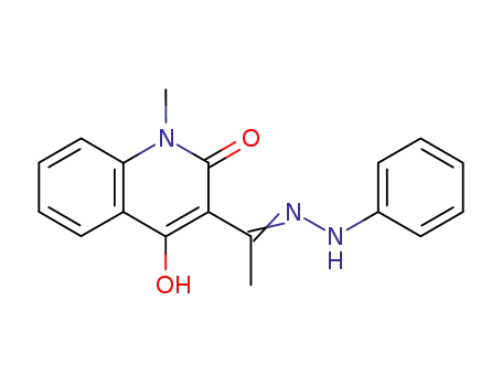 Molecular Structure of 93873-16-6 (1-methyl-3-[1-(2-phenylhydrazino)ethylidene]quinoline-2,4(1H,3H)-dione)