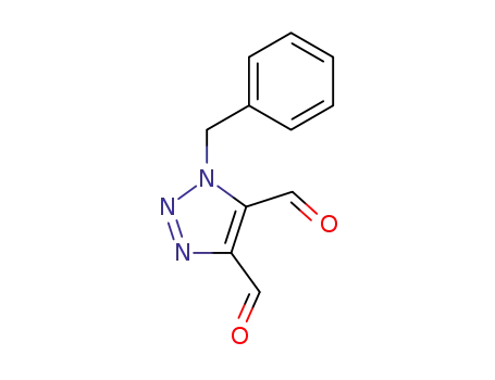 Molecular Structure of 103532-75-8 (1H-1,2,3-Triazole-4,5-dicarboxaldehyde, 1-(phenylmethyl)-)