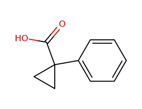 Molecular Structure of 6120-95-2 (1-Phenyl-1-cyclopropanecarboxylic acid)