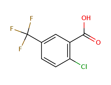 Molecular Structure of 657-06-7 (2-Chloro-5-(trifluoromethyl)benzoic acid)