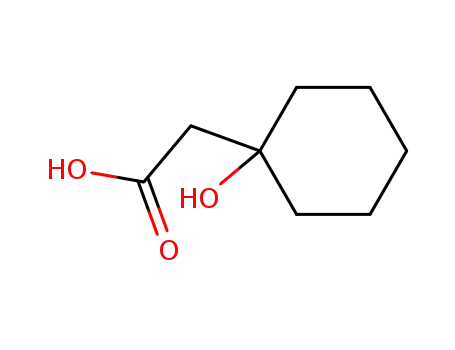 Molecular Structure of 14399-63-4 ((1-Hydroxy-cyclohexyl)-acetic acid)