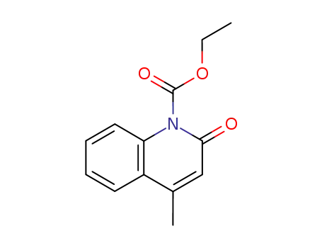 Molecular Structure of 141031-16-5 (1(2H)-Quinolinecarboxylic acid, 4-methyl-2-oxo-, ethyl ester)