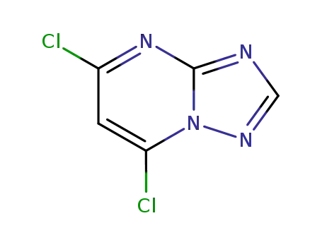 Molecular Structure of 78706-26-0 (5,7-DICHLORO-[1,2,4]TRIAZOLO[1,5-A]PYRIMIDINE)