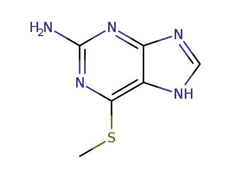 Molecular Structure of 1198-47-6 (2-AMINO-6-METHYLMERCAPTOPURINE)