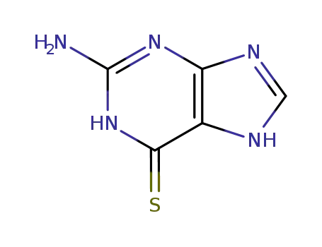 Molecular Structure of 154-42-7 (6-Thioguanine)