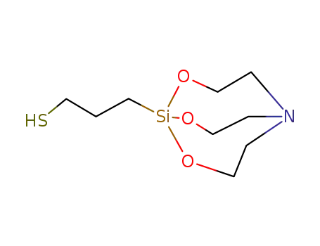 Molecular Structure of 29909-46-4 (3-(2,8,9-trioxa-5-aza-1-silabicyclo[3.3.3]undec-1-yl)propane-1-thiol)