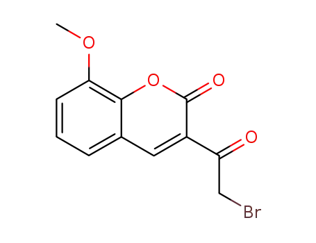 Molecular Structure of 106578-18-1 (3-(2-BROMO-ACETYL)-8-METHOXY-CHROMEN-2-ONE)