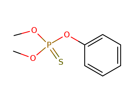 33576-92-0,O,O-Dimethyl O-phenyl phosphorothioate,Methylphenyl phosphorothioate ((MeO)2(PhO)PS) (6CI,7CI); Dimethyl phenylphosphorothioate; O,O-Dimethyl O-phenyl phosphorothioate; SV 5; SV 5(pesticide)