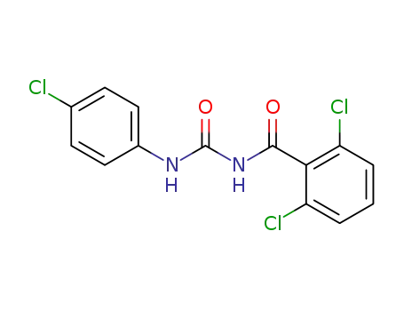 Molecular Structure of 35409-97-3 (2,6-dichloro-N-[(4-chlorophenyl)carbamoyl]benzamide)
