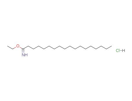 Molecular Structure of 74983-20-3 (Octadecanimidic acid, ethyl ester, hydrochloride)
