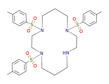 Molecular Structure of 104395-69-9 (1,4,8,11-Tetraazacy clotetradecance, 1,4,8-tris[(4 Methylphenyl)sufonyl]-)