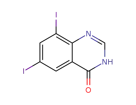Molecular Structure of 100540-61-2 (6,8-DIIODO-4-QUINAZOLONE)