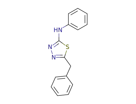 Molecular Structure of 38376-37-3 (1,3,4-Thiadiazol-2-amine, N-phenyl-5-(phenylmethyl)-)