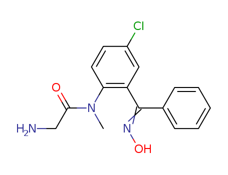 Acetamide,
2-amino-N-[4-chloro-2-[(hydroxyimino)phenylmethyl]phenyl]-N-methyl-