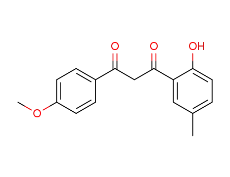 Molecular Structure of 29976-84-9 (1,3-Propanedione, 1-(2-hydroxy-5-methylphenyl)-3-(4-methoxyphenyl)-)