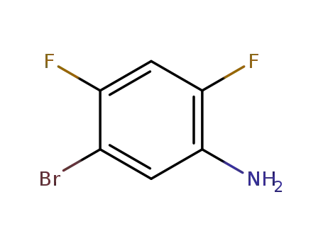 Molecular Structure of 452-92-6 (5-Bromo-2,4-difluoroaniline)