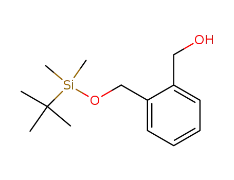 Molecular Structure of 81168-17-4 (Benzenemethanol, 2-[[[(1,1-dimethylethyl)dimethylsilyl]oxy]methyl]-)