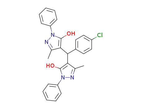 1H-Pyrazol-5-ol, 4,4'-[(4-chlorophenyl)methylene]bis[3-methyl-1-phenyl-
