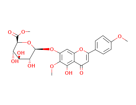 â-D-Glucopyranosiduronic acid,5-hydroxy-6-methoxy-2-(4-methoxyphenyl)- 4-oxo-4H-1-benzopyran-7-yl,methyl ester(70938-59-9)