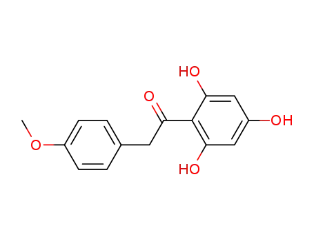 Molecular Structure of 15485-66-2 (1-(2,4,6-Trihydroxyphenyl)-2-(4-methoxyphenyl)ethanone)