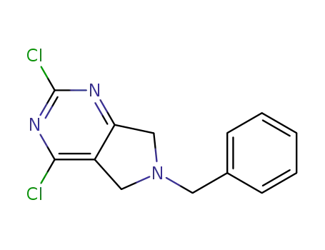 Molecular Structure of 779323-58-9 (2,4-Dichloro-6,7-dihydro-6-(benzyl)-5H-pyrrolo[3,4-d]pyriMidine)