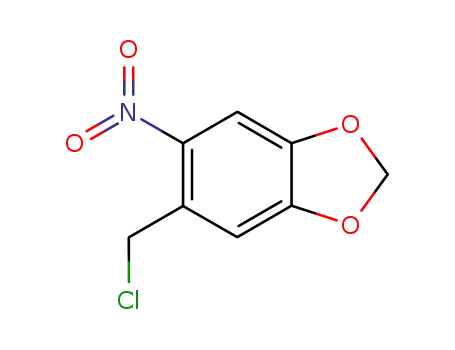 Molecular Structure of 15862-98-3 (1,3-Benzodioxole, 5-(chloromethyl)-6-nitro-)