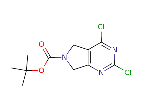 Molecular Structure of 903129-71-5 (TERT-BUTYL 2,4-DICHLORO-5H-PYRROLO[3,4-D]PYRIMIDINE-6(7H)-CARBOXYLATE)