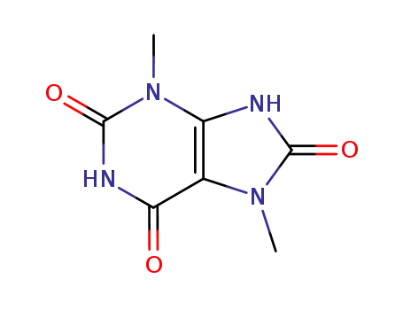 Molecular Structure of 13087-49-5 (3,7-DIMETHYL-2,6,8-TRIHYDROXYPURINE)