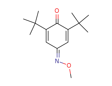Molecular Structure of 67175-53-5 (2,5-Cyclohexadiene-1,4-dione, 2,6-bis(1,1-dimethylethyl)-,
4-(O-methyloxime))