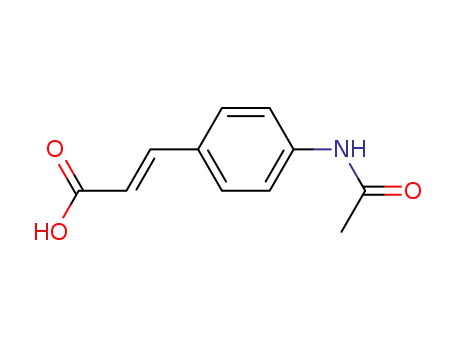 Molecular Structure of 67249-02-9 ((2E)-3-[4-(Acetylamino)phenyl]-2-propenoic acid)