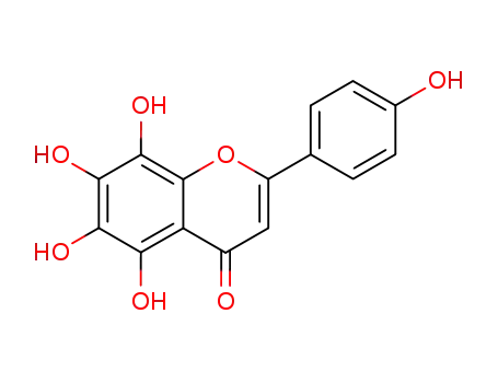 Molecular Structure of 577-26-4 (5,6,7,8-tetrahydroxy-2-(4-hydroxyphenyl)-4H-chromen-4-one)