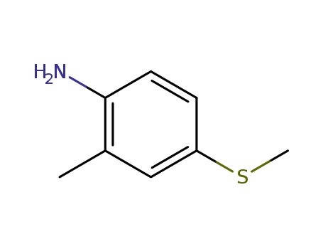 Molecular Structure of 75794-20-6 (Benzenamine, 2-methyl-4-(methylthio)-)