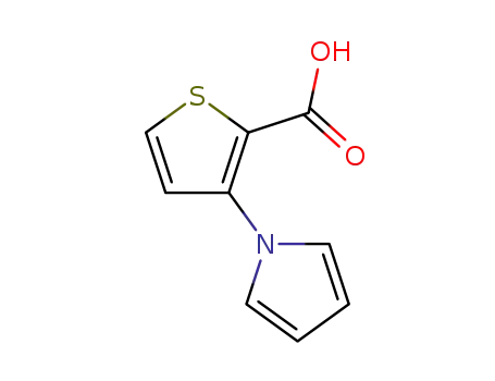 Molecular Structure of 74772-17-1 (3-(1H-PYRROL-1-YL)THIOPHENE-2-CARBOXYLIC ACID)
